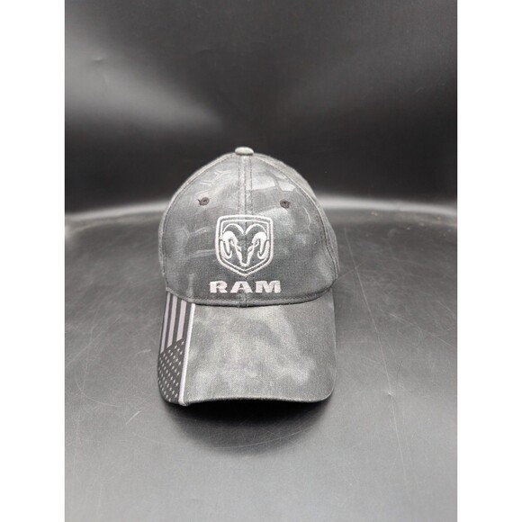 DODGE RAM TRUCKS LOGO American Flag KRYPTEK Distressed ADJUSTABLE HAT RARE - Picture 1 of 6